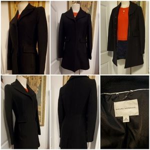 Banana Republic Wool Trench Black Blazer Pea Coat/Jacket- XS